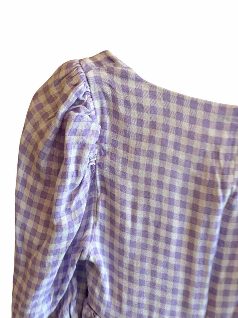 AFRM REVOLVE Lavender Gingham Hough Top - Picture 7 of 10